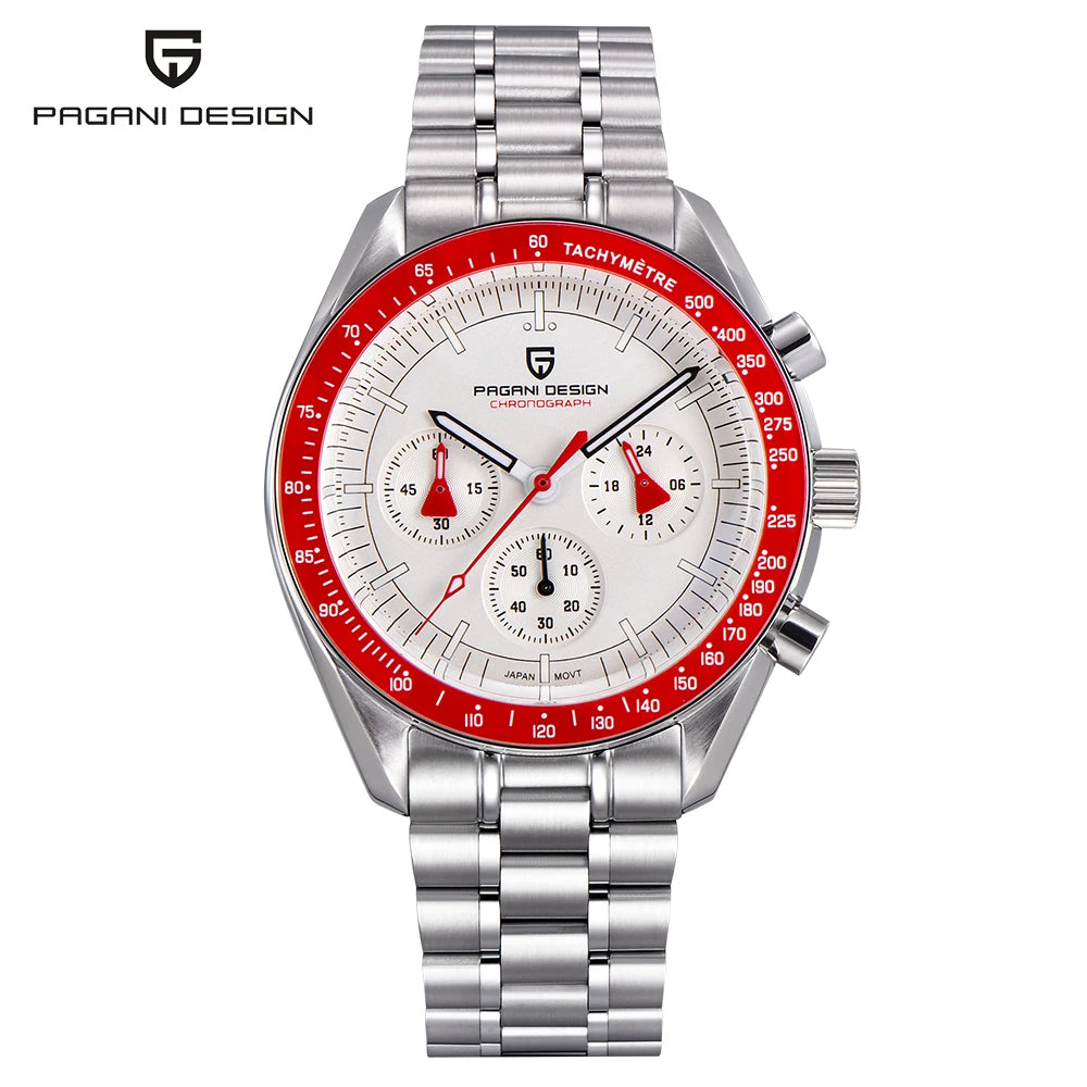 Pagani Design PD-1701B V5 Men’s Chronograph Watch – Moonwatch Tribute, Sapphire Crystal, 100M Water Resistant