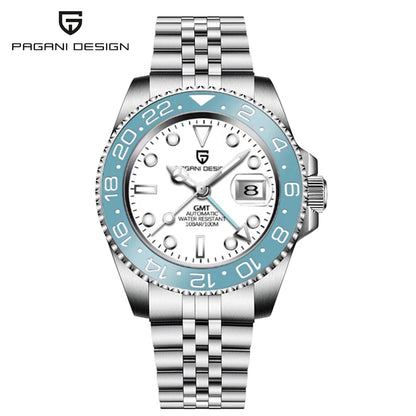 Pagani Design PD-1662 Men’s GMT Mechanical Watch – 40mm Sports, Sapphire Crystal, 100M Water Resistant