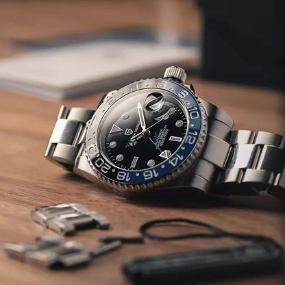 Pagani Design PD-1662 Men’s GMT Automatic Watch – 40mm, Sapphire Crystal, 100M Water Resistant