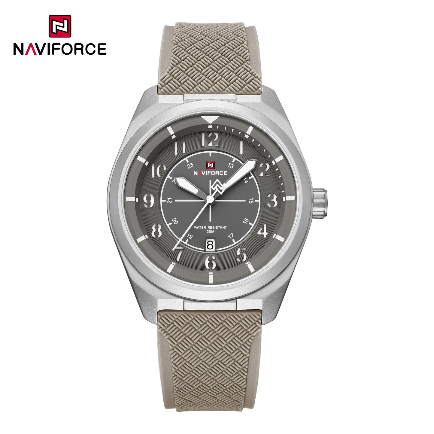 NAVIFORCE NF9281T Men's Quartz Watch – Tactical Style, Shockproof, 30M Waterproof, Silicone Strap