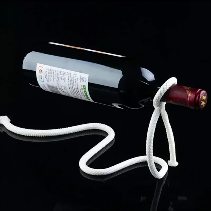 Soporte Mágico para Botellas de Vino – Suspensión de Cadena de Hierro para Cocina, Comedor o Bodega