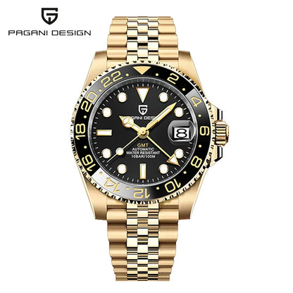 Pagani Design PD-1662 Men’s GMT Mechanical Watch – 40mm Sports, Sapphire Crystal, 100M Water Resistant