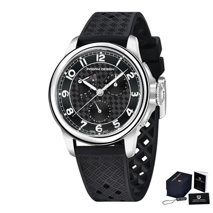 PAGANI DESIGN PD-1780 Men's Quartz Watch – Sapphire Crystal, 100M Waterproof, Luminous, Calendar