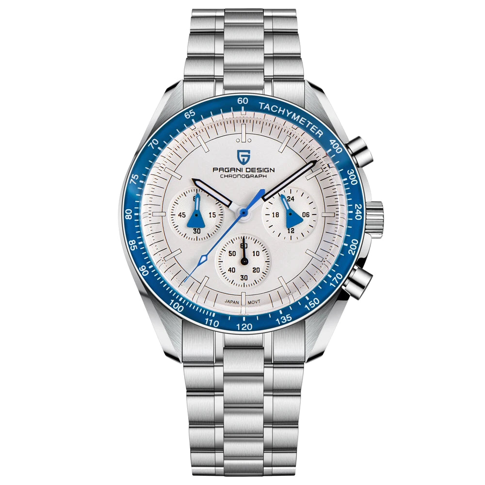 Pagani Design PD-1701B V5 Men’s Chronograph Watch – Moonwatch Tribute, Sapphire Crystal, 100M Water Resistant