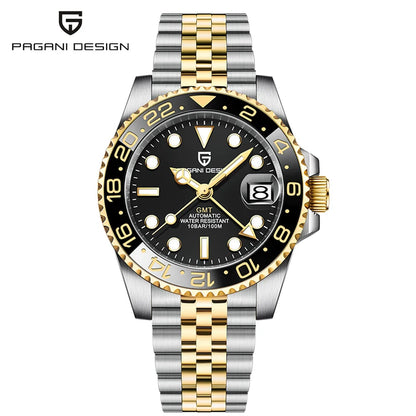 Pagani Design PD-1662 Men’s GMT Mechanical Watch – 40mm Sports, Sapphire Crystal, 100M Water Resistant