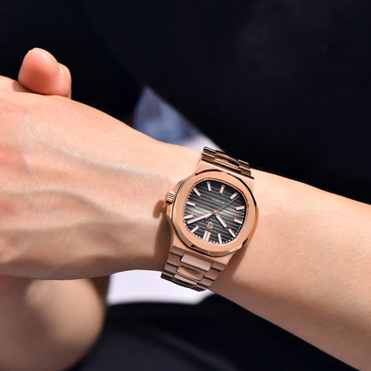 Pagani Design PD-1728 Men’s Automatic Watch – Rose Gold, Sapphire Crystal, 100M Water Resistant