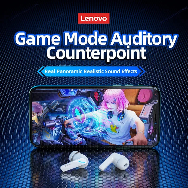 Lenovo GM2 Pro TWS inalámbrico Bluetooth V5.3 auriculares HD llamada baja latencia auriculares modo Dual música Gaming auriculares GM2PRO