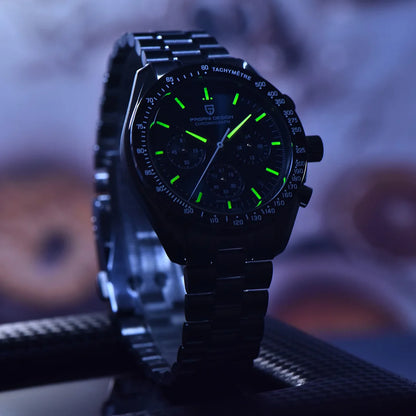 Pagani Design PD-1701B V5 Men’s Chronograph Watch – Moonwatch Tribute, Sapphire Crystal, 100M Water Resistant
