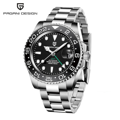 Pagani Design PD-1662 Men’s GMT Mechanical Watch – 40mm Sports, Sapphire Crystal, 100M Water Resistant