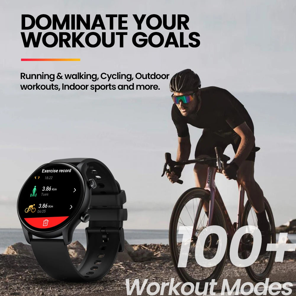 Zeblaze-reloj inteligente Btalk 3 Plus para hombre y mujer, pulsera con llamadas de voz, gran pantalla HD a Color de 1,39 pulgadas, seguimiento de actividad física