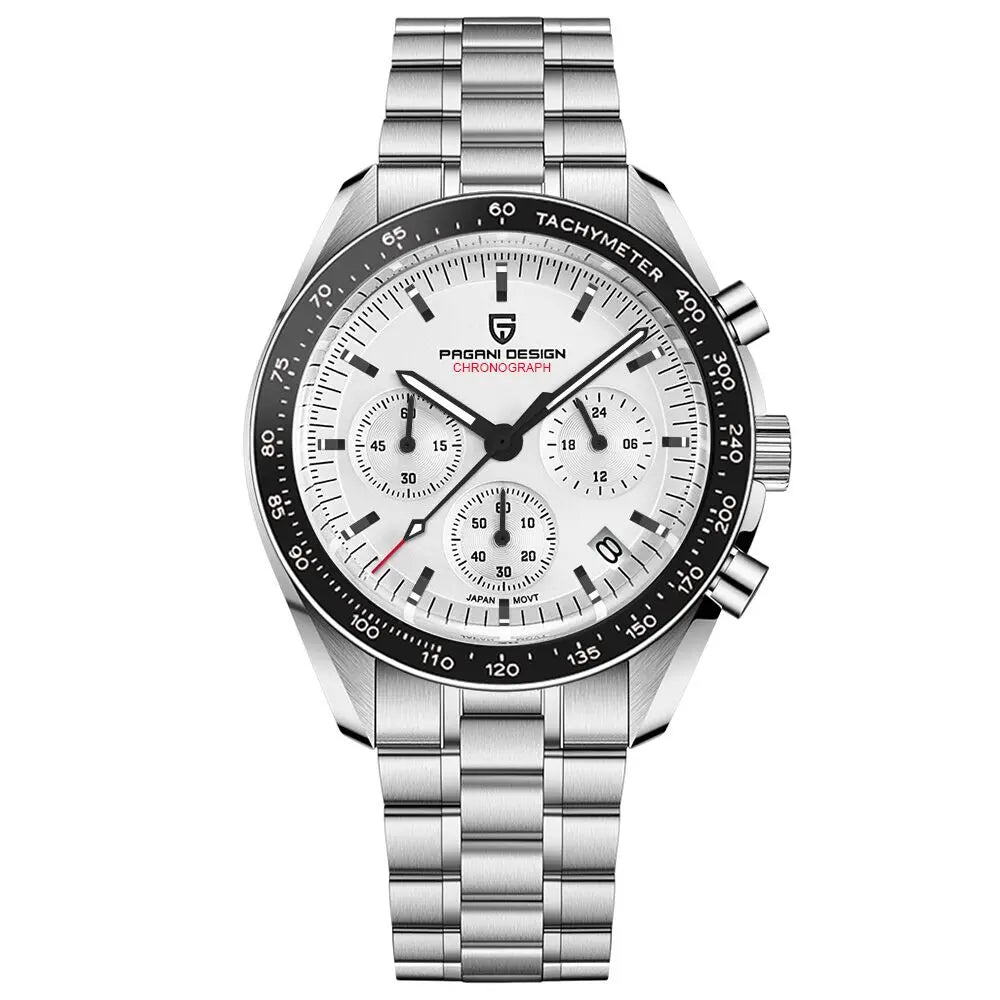Pagani Design PD-1701B V5 Men’s Chronograph Watch – Moonwatch Tribute, Sapphire Crystal, 100M Water Resistant