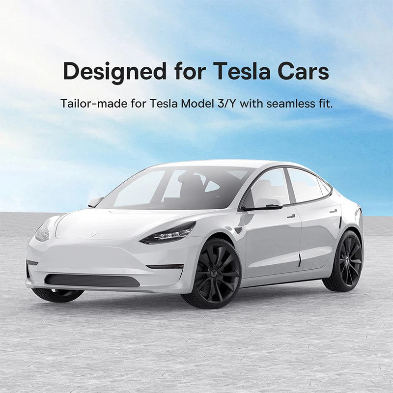 Baseus-tira anticolisión para puerta de coche, 6 uds., para Tesla Model 3/Y, pegatinas de barra protectora, cubierta de espejo retrovisor, tira protectora