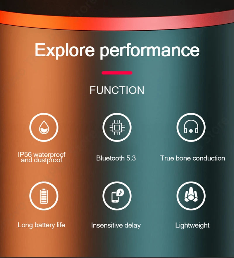 Lenovo-auriculares de conducción ósea X3 Pro, cascos inalámbricos con gancho para la oreja, Bluetooth, Hifi, con micrófono, resistentes al agua