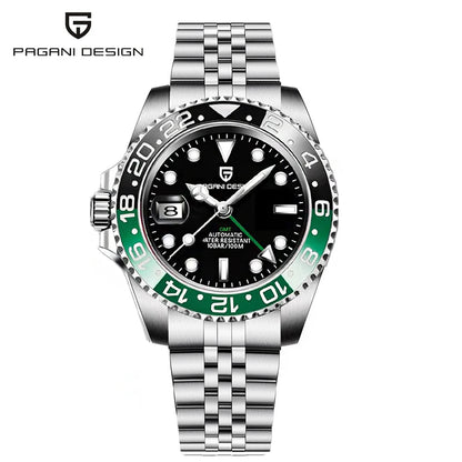 Pagani Design PD-1662 Men’s GMT Mechanical Watch – 40mm Sports, Sapphire Crystal, 100M Water Resistant
