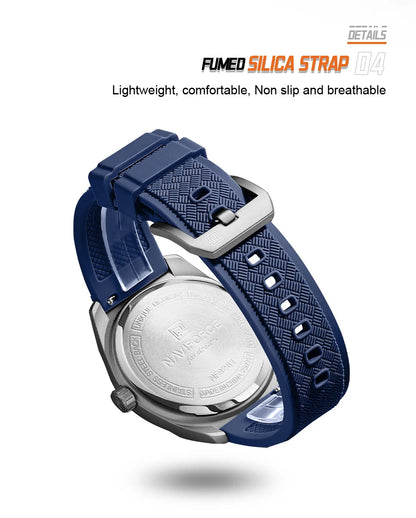 NAVIFORCE NF9281T Men's Quartz Watch – Tactical Style, Shockproof, 30M Waterproof, Silicone Strap