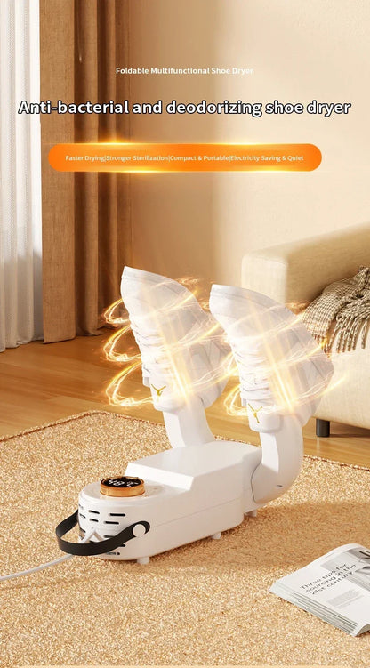 Secador de zapatos eléctrico, calentador de botas, secador de botas UV para pies, elimina el olor, desodorante de botas de secado rápido, secador de calcetines multifunción