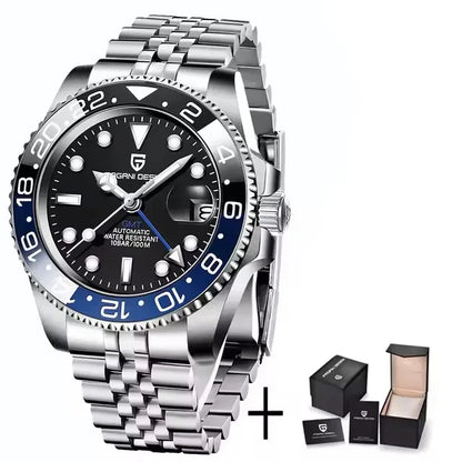 Pagani Design PD-1662 Men’s GMT Automatic Watch – 40mm, Sapphire Crystal, 100M Water Resistant