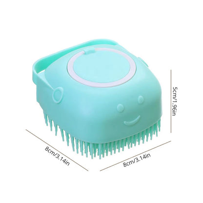 Cepillo de baño para mascotas, masajeador de silicona suave, Gel de ducha, cepillo de baño, herramientas de limpieza, peine, suministros de limpieza para perros y gatos