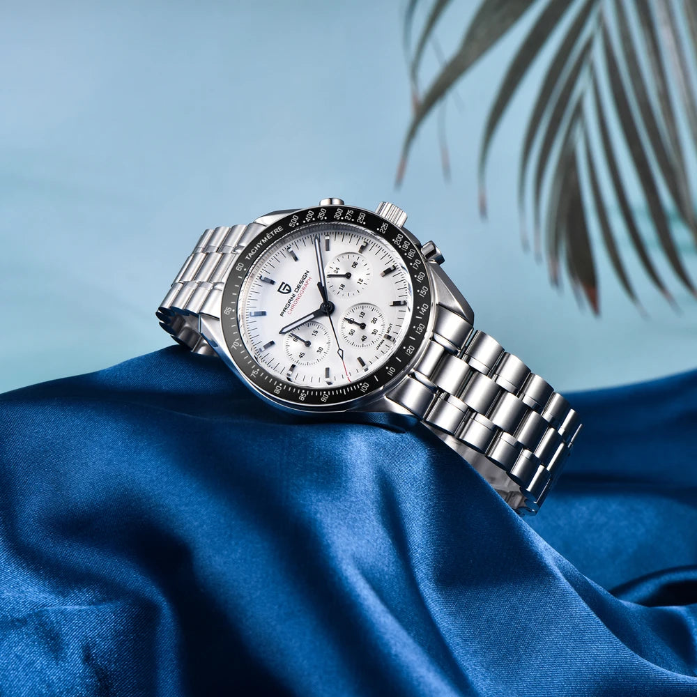 Pagani Design PD-1701B V5 Men’s Chronograph Watch – Moonwatch Tribute, Sapphire Crystal, 100M Water Resistant