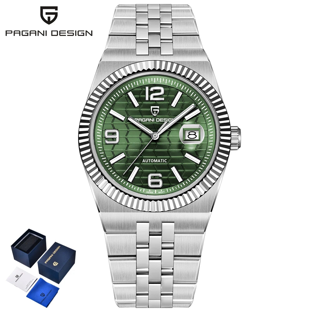 Pagani Design YS027 Men’s Automatic Watch – 3D Rhombus Dial, Miyota 8215, Sapphire Crystal, 100M Water Resistant