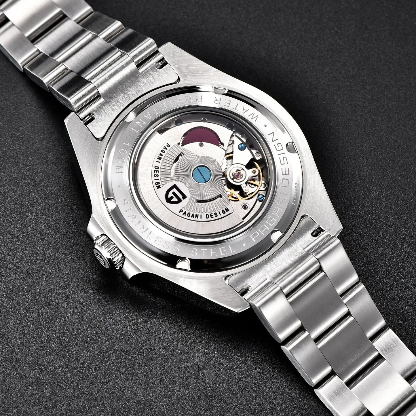 Pagani Design PD-1682 Men’s GMT Automatic Watch – 42mm Vintage, Sapphire Crystal, 100M Water Resistant