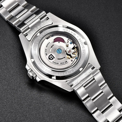 Pagani Design PD-1682 Men’s GMT Automatic Watch – 42mm Vintage, Sapphire Crystal, 100M Water Resistant