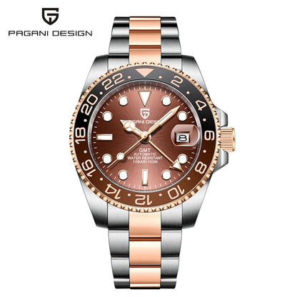 Pagani Design PD-1662 Men’s GMT Mechanical Watch – 40mm Sports, Sapphire Crystal, 100M Water Resistant