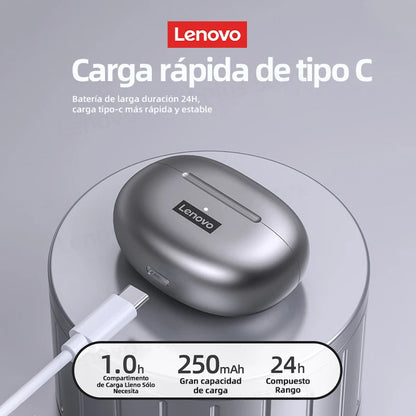 Lenovo-auriculares inalámbricos LP5, audífonos de música HiFi con Bluetooth, micrófono, deportivos, resistentes al agua, 100% originales, novedad de 2021