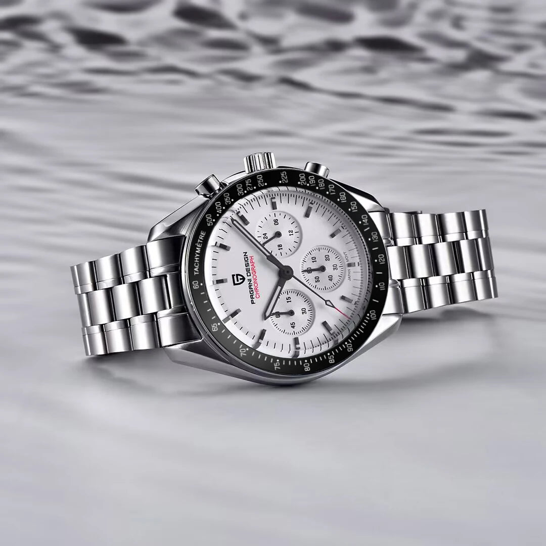 Pagani Design PD-1701B V5 Men’s Chronograph Watch – Moonwatch Tribute, Sapphire Crystal, 100M Water Resistant
