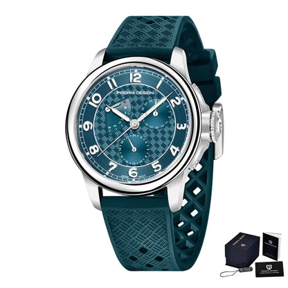 PAGANI DESIGN PD-1780 Men's Quartz Watch – Sapphire Crystal, 100M Waterproof, Luminous, Calendar