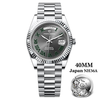 Pagani Design DD40 Men's Automatic Watch – NH36A Movement, Sapphire Crystal, 100M Water Resistant
