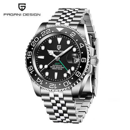 Pagani Design PD-1662 Men’s GMT Mechanical Watch – 40mm Sports, Sapphire Crystal, 100M Water Resistant