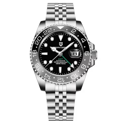 Pagani Design PD-1662 Men’s GMT Automatic Watch – 40mm, Sapphire Crystal, 100M Water Resistant