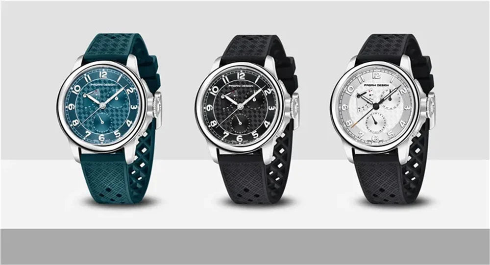 PAGANI DESIGN PD-1780 Men's Quartz Watch – Sapphire Crystal, 100M Waterproof, Luminous, Calendar