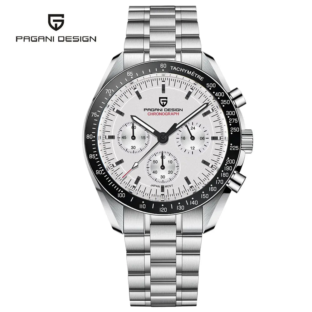 Pagani Design PD-1701B V5 Men’s Chronograph Watch – Moonwatch Tribute, Sapphire Crystal, 100M Water Resistant