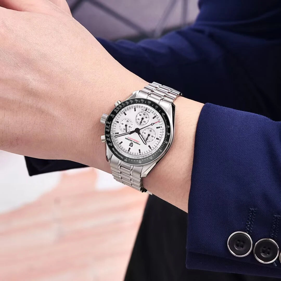 Pagani Design PD-1701B V5 Men’s Chronograph Watch – Moonwatch Tribute, Sapphire Crystal, 100M Water Resistant