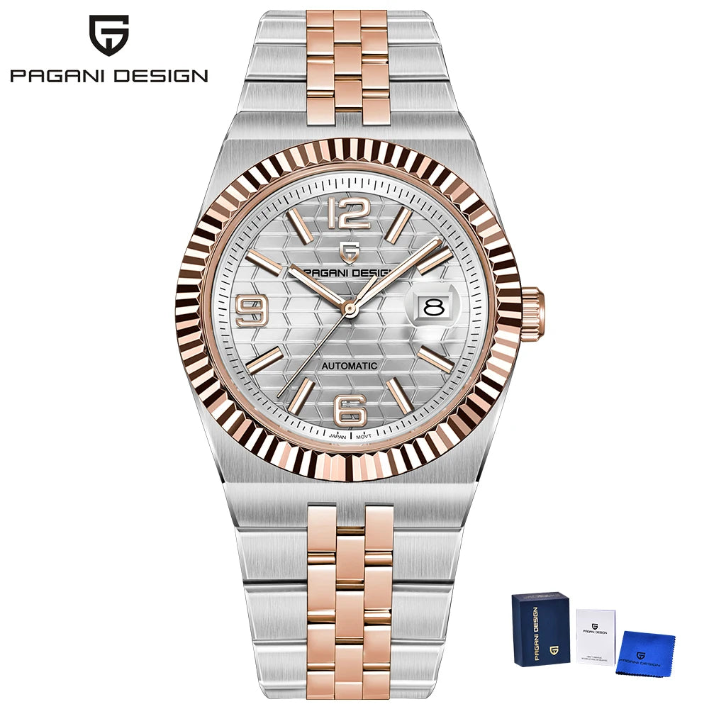 Pagani Design YS027 Men’s Automatic Watch – 3D Rhombus Dial, Miyota 8215, Sapphire Crystal, 100M Water Resistant