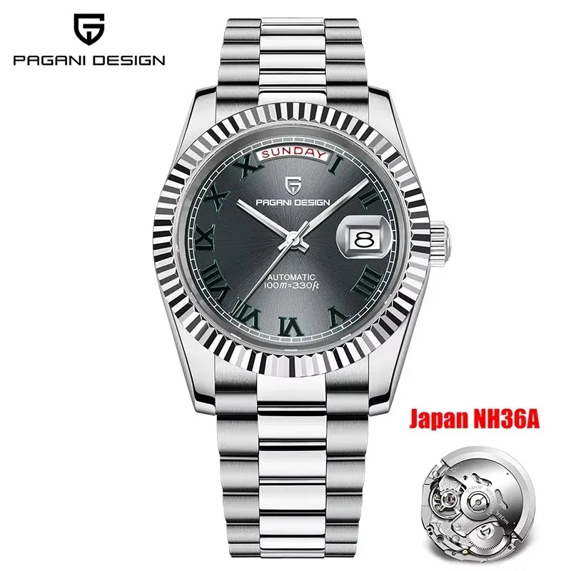 Pagani Design DD40 Men's Automatic Watch – NH36A Movement, Sapphire Crystal, 100M Water Resistant