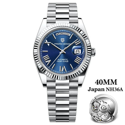 Pagani Design DD40 Men's Automatic Watch – NH36A Movement, Sapphire Crystal, 100M Water Resistant